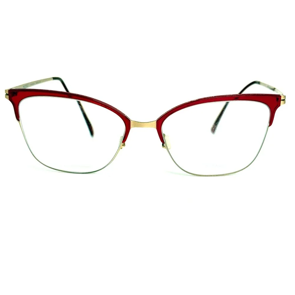 Modo 4095 RRED Titanium‎ Cat Eye Eyeglass Frames Red Gold 54-17-140